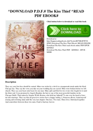 ^DOWNLOAD P.D.F.# The Kiss Thief ^READ PDF EBOOK#