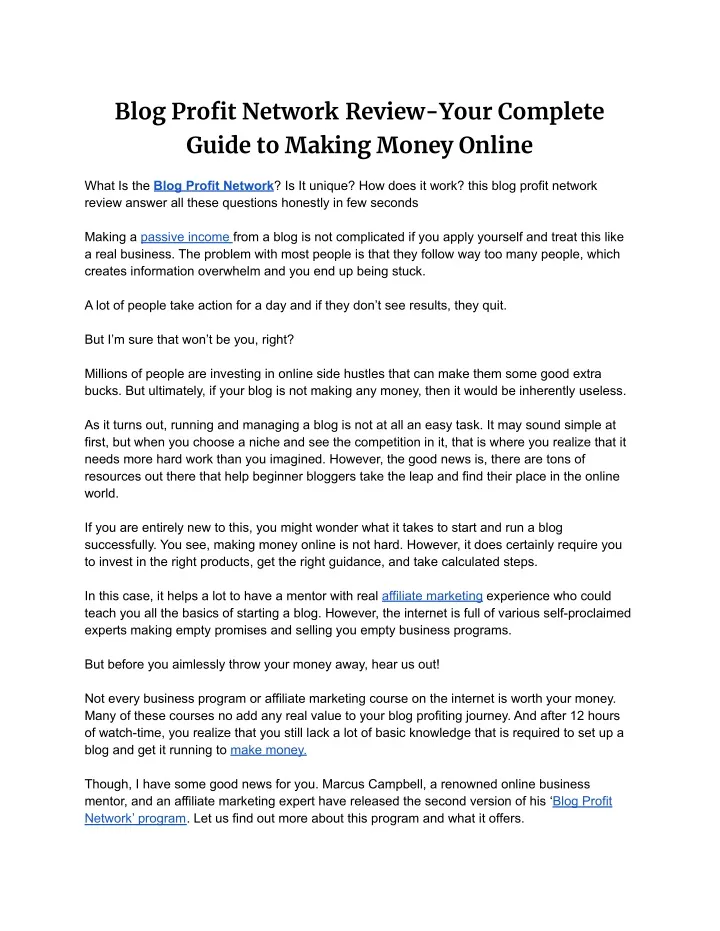 blog profit network review your complete guide