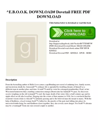 ^E.B.O.O.K. DOWNLOAD# Dovetail FREE PDF DOWNLOAD