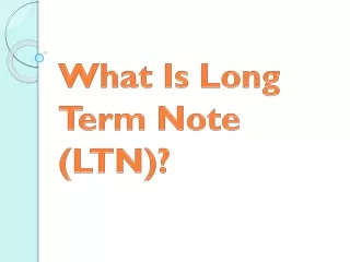 what is long term note ltn