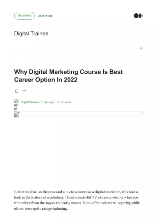 Why Digital Marketing Course Is Best Career Option In 2022