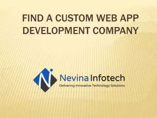 find a custom web app development company