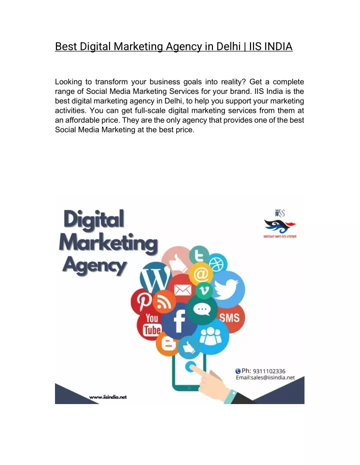 best digital marketing agency in delhi iis india