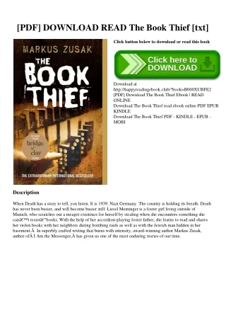 [PDF] DOWNLOAD READ The Book Thief [txt]