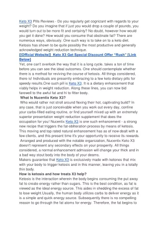 Keto X3 : Review Is Ketosis Safe and It Is Worth Buying
