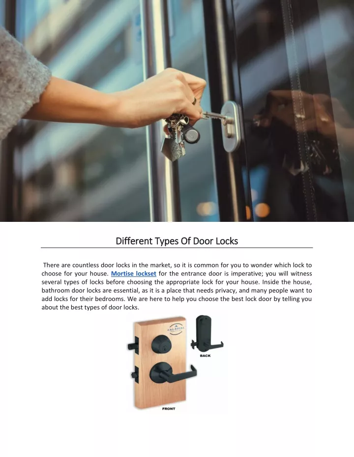 different types of door locks different types