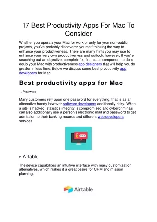 17 best productivity apps for mac to consider