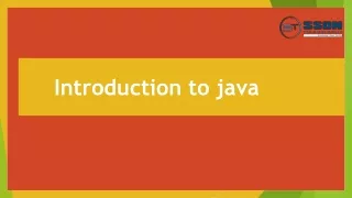 Introduction to java