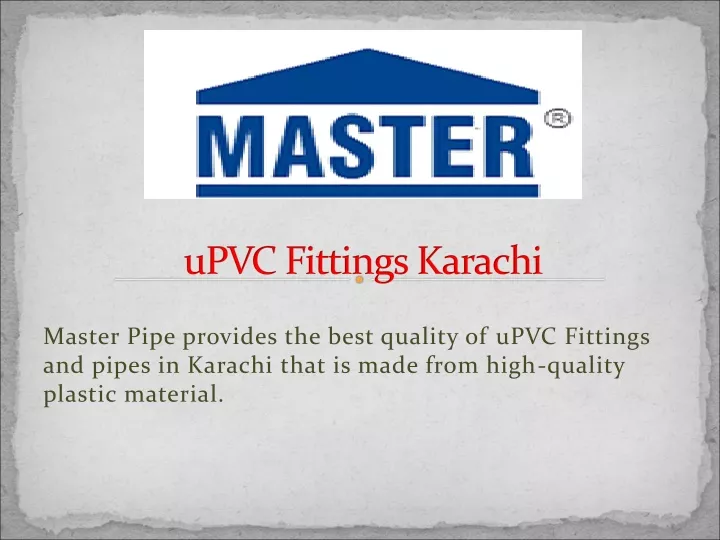upvc fittings karachi