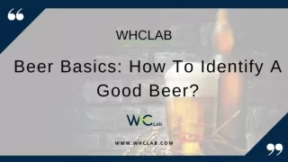 How To Identify A Good Beer?