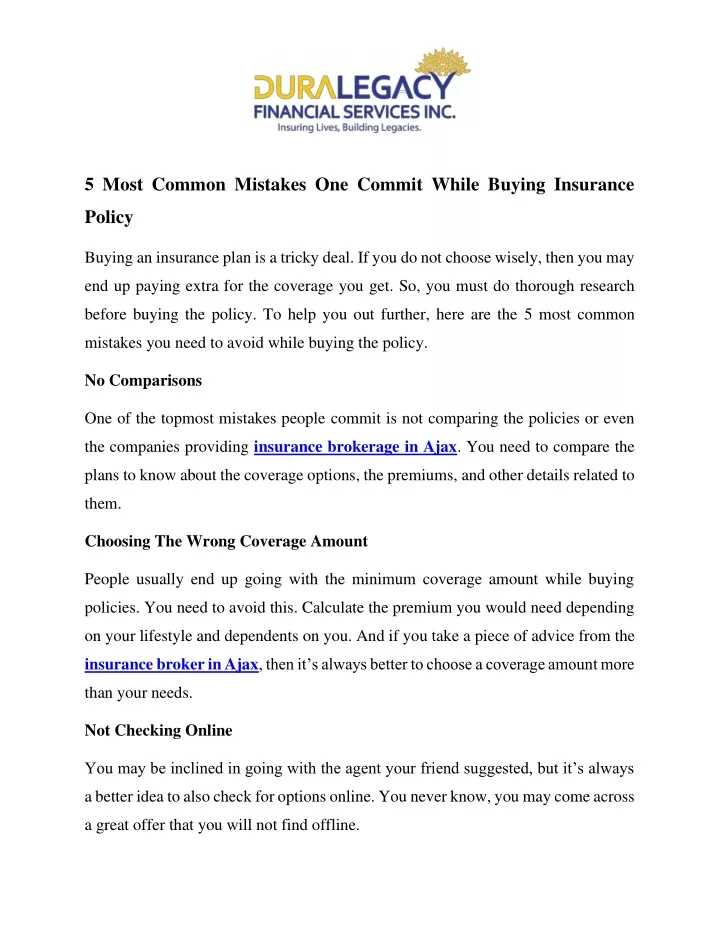 5 most common mistakes one commit while buying
