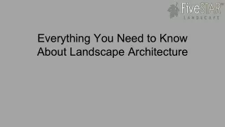 everything you need to know about landscape