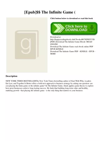 [Epub]$$ The Infinite Game (DOWNLOADPDF}