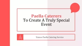 paella caterers to create a truly special event