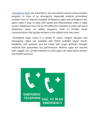 emergency signs are essential to any successful