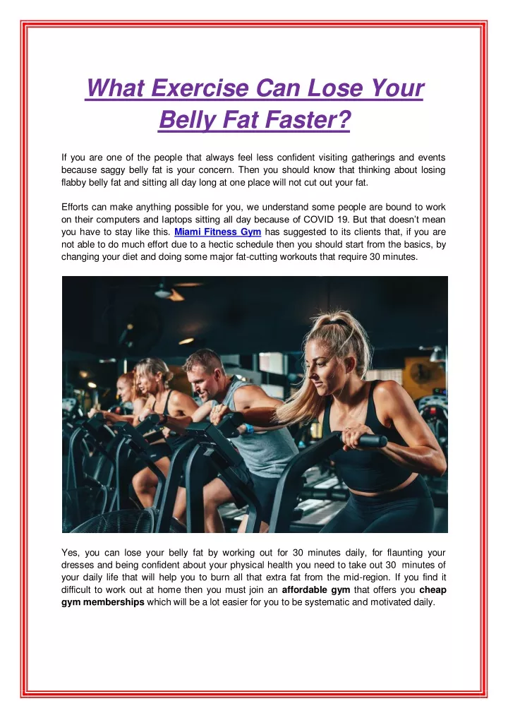 what exercise can lose your belly fat faster