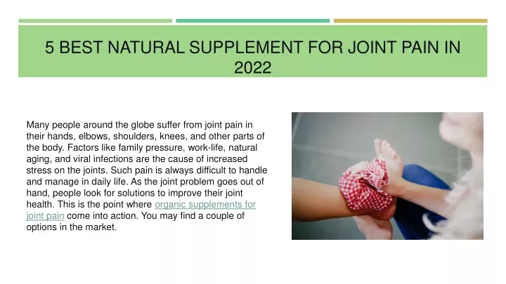 5 best natural supplement for joint pain in 2022