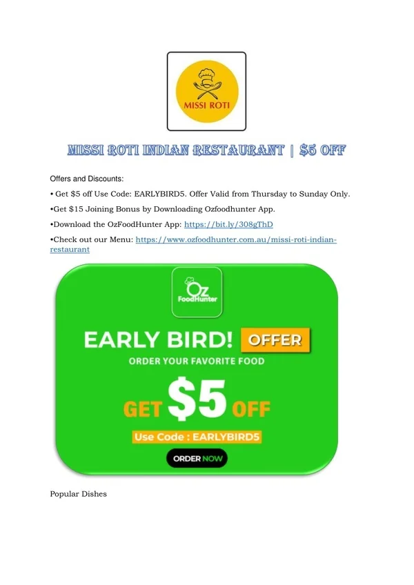 MISSI ROTI INDIAN RESTAURANT EARLYBIRD5
