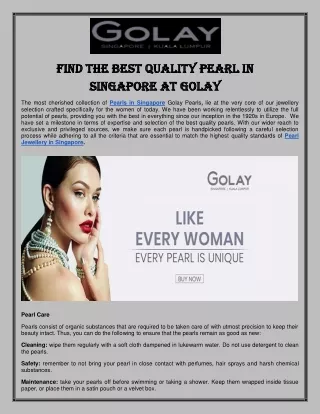 find the best quality pearl in find the best