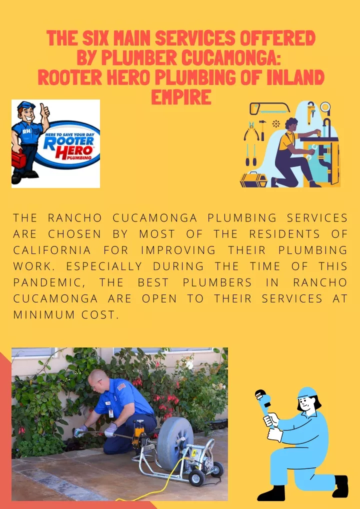 the six main services offered by plumber