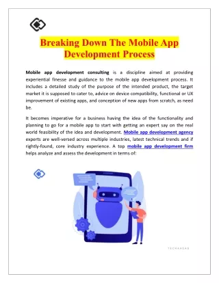 breaking down the mobile app development process
