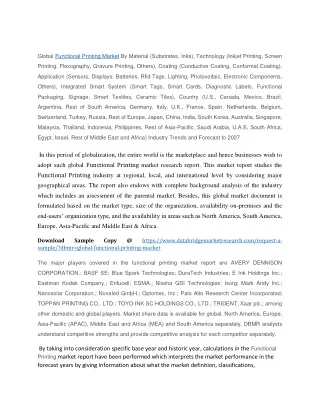 global functional printing market by material