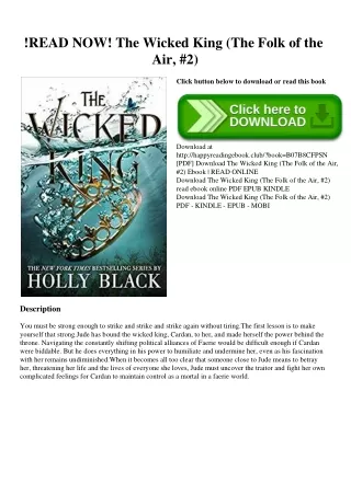 !READ NOW! The Wicked King (The Folk of the Air  #2) (READ PDF EBOOK)