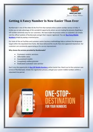 getting a fancy number is now easier than ever