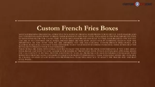 custom french fries boxes