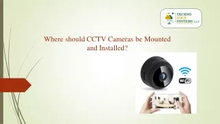 where should cctv cameras be mounted and installed