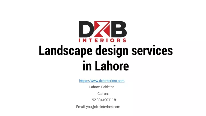 landscape design services in lahore