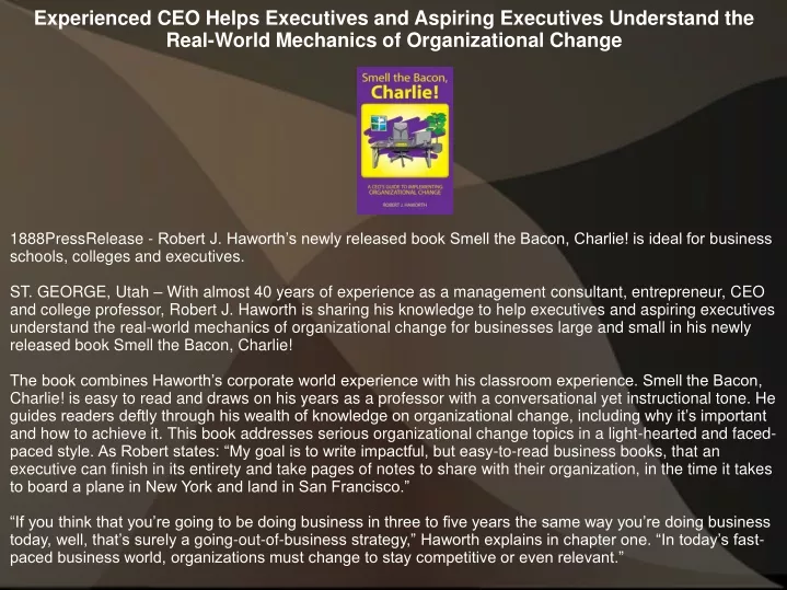 experienced ceo helps executives and aspiring