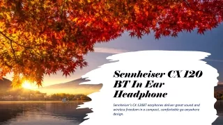 Sennheiser CX 120 BT In Ear Earphone Online