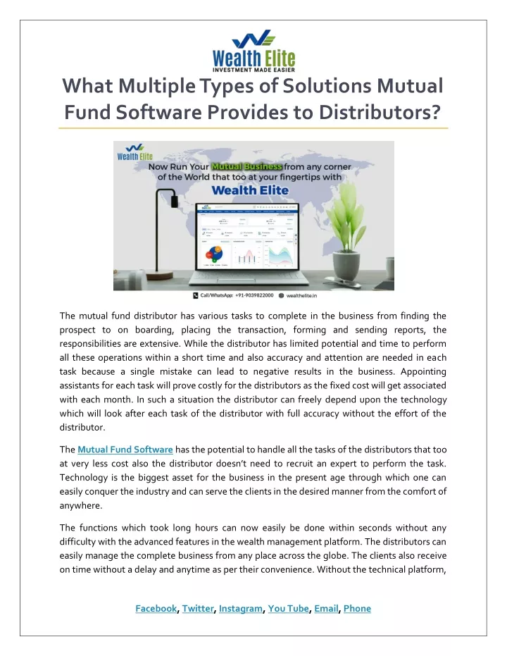 what multiple types of solutions mutual fund