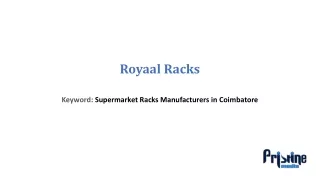 Supermarket Racks Manufacturers in Coimbatore