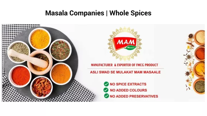 masala companies whole spices