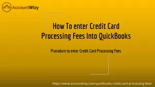 QuickBooks Credit Card Processing  Fee