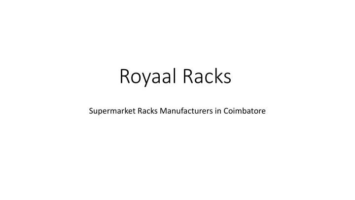 royaal racks