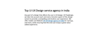 Top UI UX Design Service agency in India