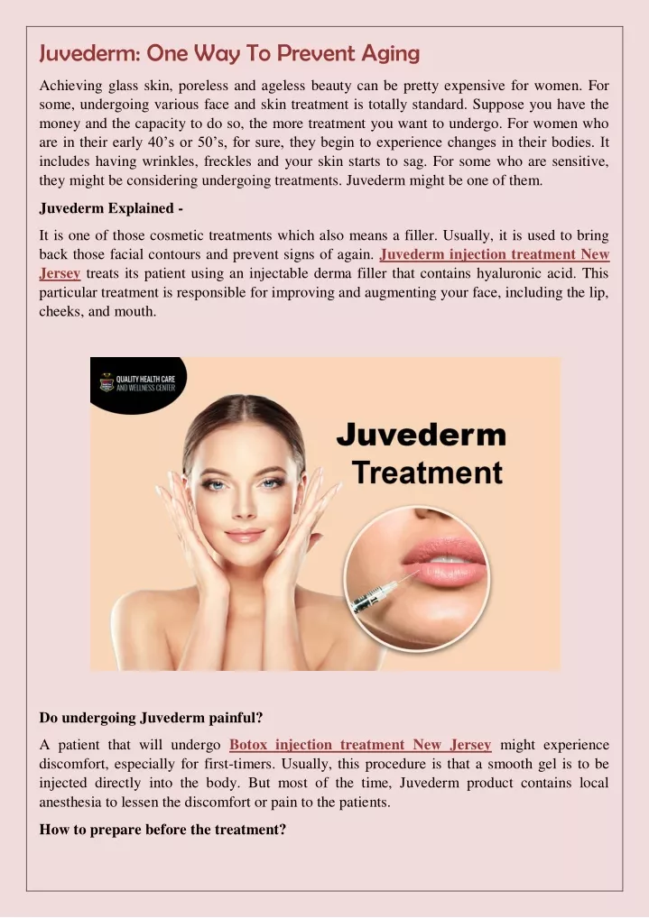 juvederm one way to prevent aging