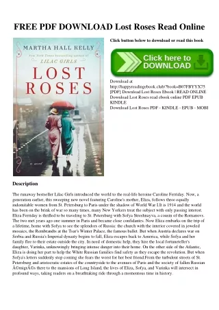 FREE PDF DOWNLOAD Lost Roses Read Online