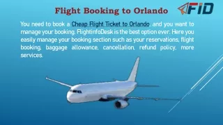 flight booking to orlando