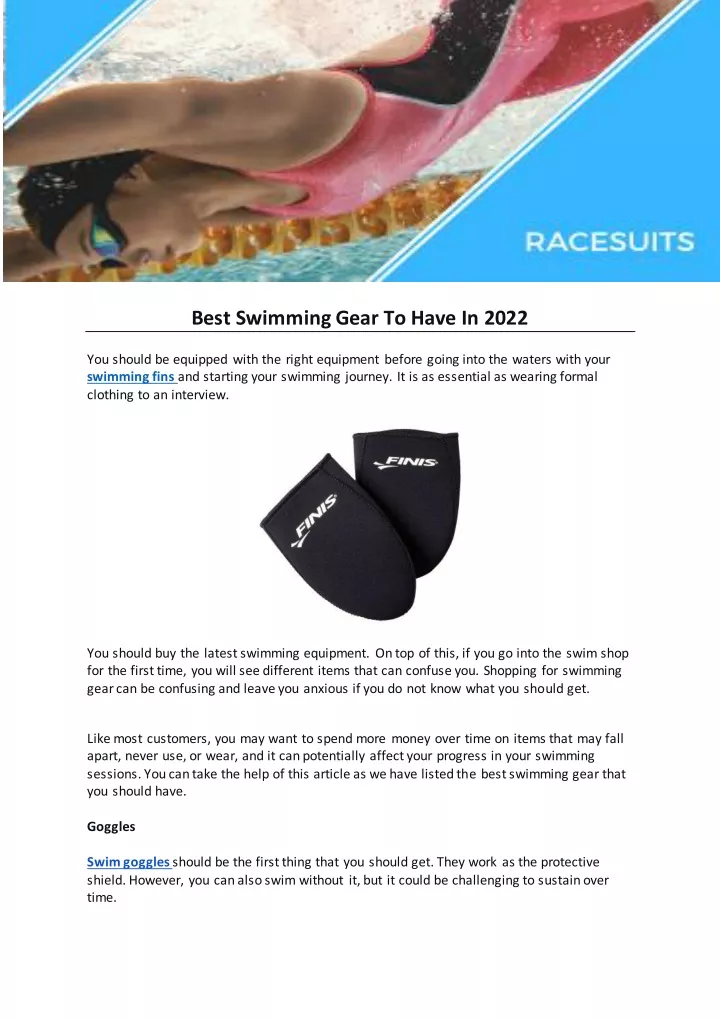 best swimming gear to have in 2022