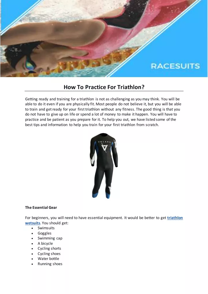 how to practice for triathlon