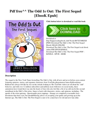 Pdf free^^ The Odd 1s Out The First Sequel [EbooK Epub]