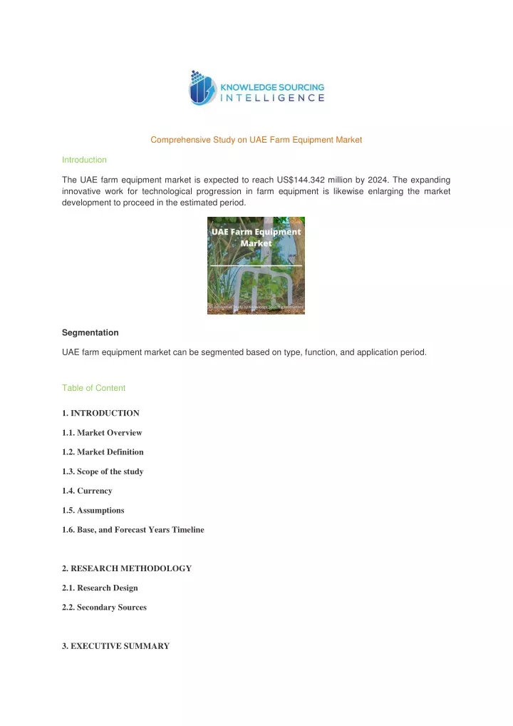 comprehensive study on uae farm equipment market