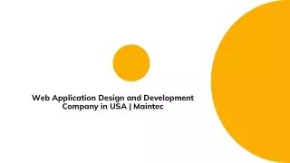 web application design and development company