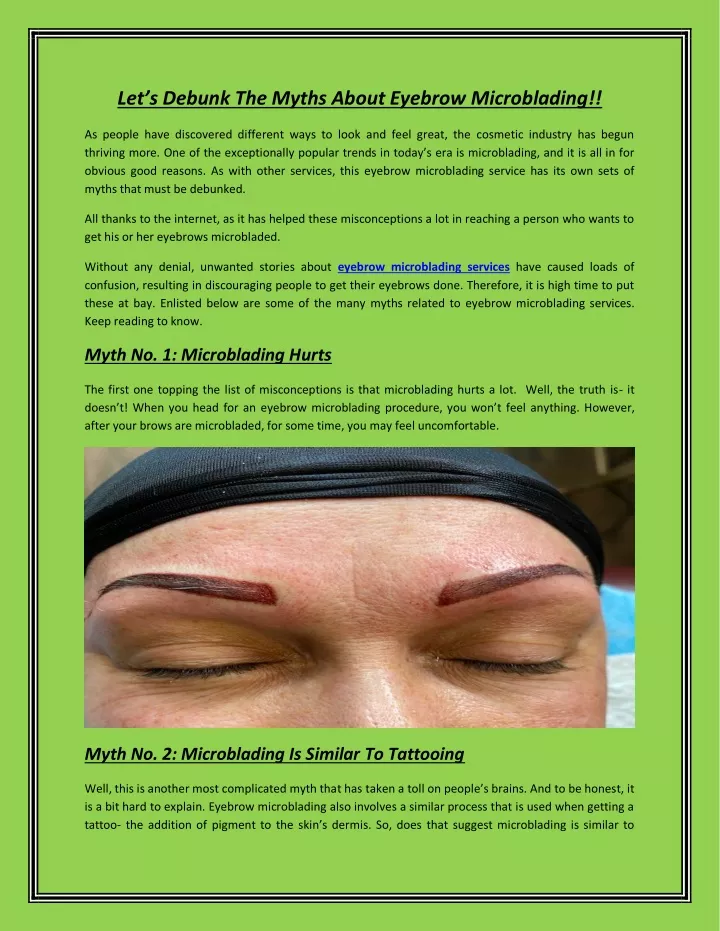 let s debunk the myths about eyebrow microblading