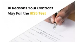 10 Reasons Your Contract May Fail the IR35 Test
