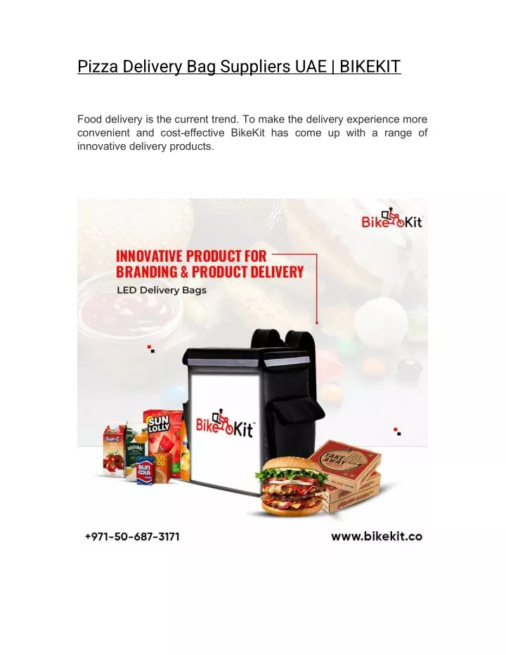 pizza delivery bag suppliers uae bikekit